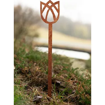 Zahradní dekorace Corgarden Zahradní dekorace TULIPÁN 1055 62 x 10 cm Corten