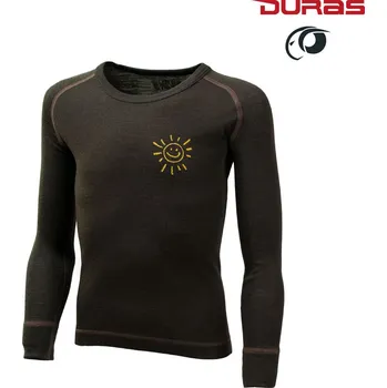 Dětské termoprádlo DURAS HONZÍK / Dětské zimní triko ze 100 % merinové vlny s dlouhým rukávem - bronz 140