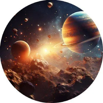 Jedlá dekorace na dort PICTURE – Jedlý papír vesmír 19,5cm