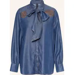 Marc Cain Dámská Blůza S Odnímatelnou Kravatou, 355 indigo...