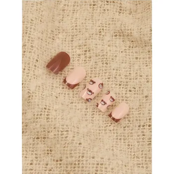 Sinsay - Umělé nehty čtvercového tvaru - hnědá - 099GR-84X - 099GR-84X-ONE