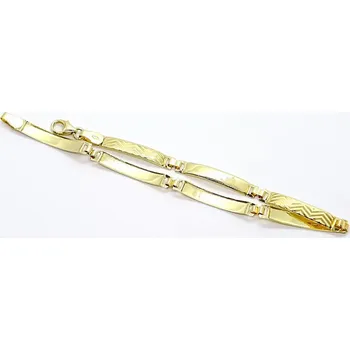 Náramek Klenoty Budín Mohutný pevný silný zlatý náramek 19,5cm 585/2,97gr HK7132 (Klenoty Budín Mohutný pevný silný zlatý náramek 19,5cm 585/2,97gr HK7132)