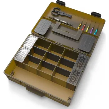Pouzdro na rybářské vybavení Korum Mega Blox Fully Loaded (Velmi prakticky řešený plastový box pro rybářské potřeby ve vysoké kvalitě od Korum.)