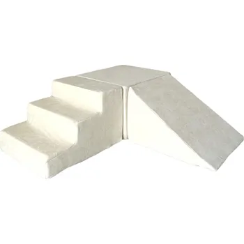 Dětské hřiště 3dílná sametová pěnová hrací sada (4 barvy) Krémová