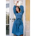 Mušelínové šaty Coco ocelově modré Velikost: XL