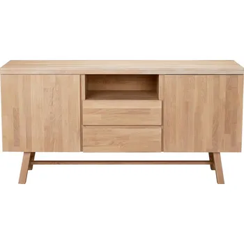 Komoda Rowico Komoda 160 cm, bělený, tmavě hnědý, dub, Brooklyn Barva: Přírodní