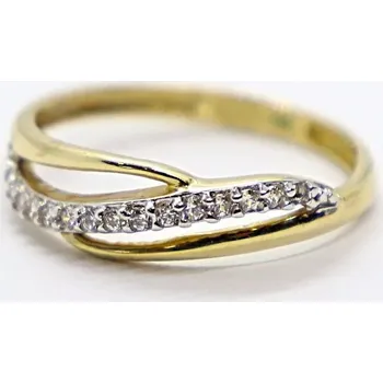 Prsten Klenoty Budín Dámský zlatý prsten se zirkony 585/1,32gr vel. 51 HK1251 (Klenoty Budín Dámský zlatý prsten se zirkony 585/1,32gr vel. 51 HK1251)