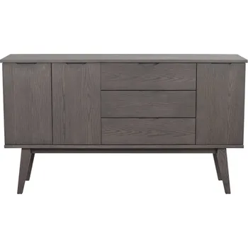 Komoda Rowico Komoda bělený, tmavě hnědý dub, 150 cm, Filippa Barva: Tmavě hnědá