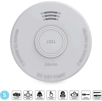 Bezpečnostní detektor Detektor kouře s baterií na 5 let Bílý SD530 Alecto