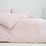 Krepové povlečení Kvítky červené Zapínání: zip, Velikost polštáře: 70x90, Velikost přikrývky: 140x240