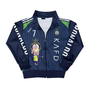 Chlapecká mikina Numberoplus Dětská fotbalová mikina Al Nassr - Cristiano Ronaldo CR7 Velikost: 12 roky (vel.146)