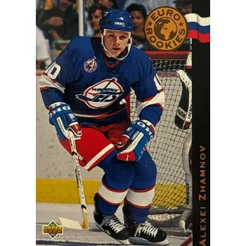 Karetní hra insert RC karta ALEXEI ZHAMNOV 92-93 UD Euro-Rookies číslo ER8