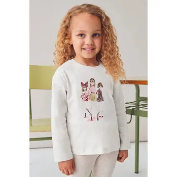 Dětská móda Tričko s dlouhým rukávem Mayoral 4011.6L.Mini.9BYA bílá 00B, vel. 140