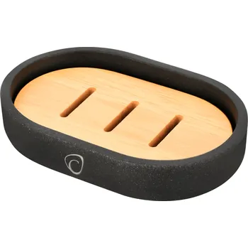 Mýdlenka Camargue Vero Antracit Mýdlenka, 2,2 × 12 × 8 cm, beton/bambus RP006006-BL