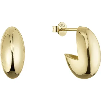 Náušnice Pozlacené stříbrné náušnice oválné 61120