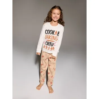 Dívčí spodní prádlo Sinsay - Dvoudílné vánoční pyžamo s motivem perníčků - krémová - 570GT-01X - 570GT-01X-122