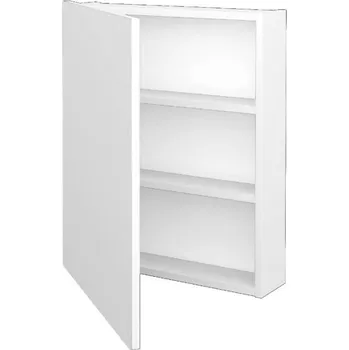 Koupelnový nábytek Zrcadlová skříňka DŘEVOJAS Q GA 60 60x68x14,8 cm, panty vlevo, lamino, lesklá bílá