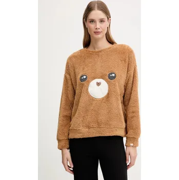 Dámská mikina Pyžamová mikina United Colors of Benetton 3UKC3M07Z hnědá 88X, vel. M