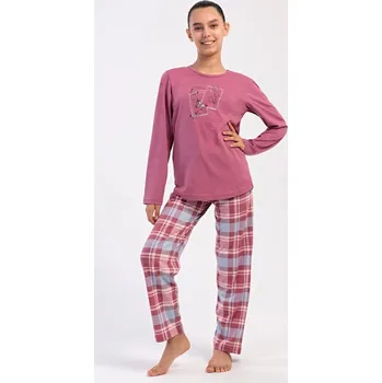 Chlapecké pyžamo Dětské pyžamo dlouhé Charlotte - starorůžová - 11 - 12