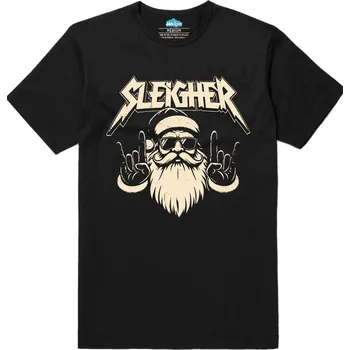 Pánské tričko Pánské tričko Metalový Santa Sleigher (Velikost: XL, Barva: Černá)