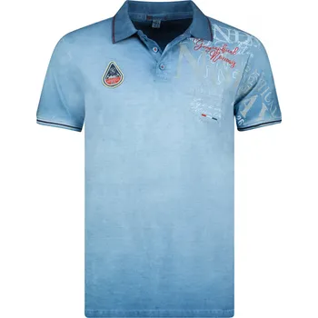 Pánské tričko GEOGRAPHICAL NORWAY polokošile pánská KADVENTURE MEN S MODRÁ, SVĚTLE MODRÁ