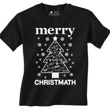 Chlapecké tričko Dětské tričko Vánoční Rovnice Merry Christmath (Velikost: 3-4, Barva: Černá)
