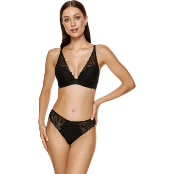 Podprsenka Dámská podprsenka GORTEKS Eclipse lace push-up bra BLACK 70E