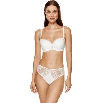 Dámské spodní prádlo Dámská podprsenka GORTEKS Cherie padded bra with embroidery cream CREAM 75g