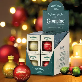 Pálenka Bertagnolli XMAS Balls Grappino 0,04L 38%