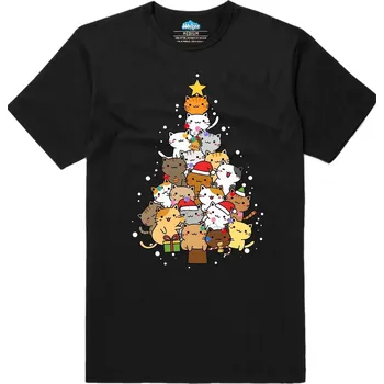 Pánské tričko Pánské tričko Kočičí Stromeček (Velikost: XXL, Barva: Černá)