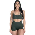 Better Bodies BB STRAPPY BRA DEEP FOREST CAMO – sportovní podprsenka Better Bodies maskáčová tmavozelená Velikost: M