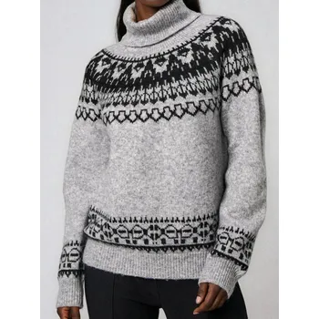 Dámský svetr Sinsay - Vzorovaný svetr - šedá - 403FJ-9MM - 403FJ-9MM-L
