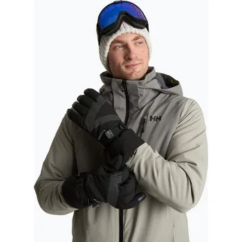 Rukavice Lyžařské rukavice KADVA Mountain Flow Pro kožené 3M Thinsulate black