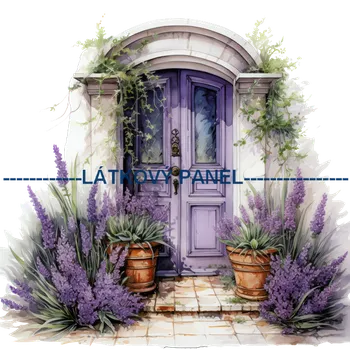 Látkový panel - Levandule - LE-112 Velikost: 30x30cm, Materiál: Úplet