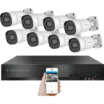 Kompletní kamerový systém PoE IP 8 kamerový set XM-808B 4MPx, CZ menu