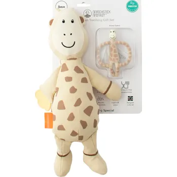 Hračka pro nejmenší Matchstick Monkey Senzorická sada s kousátkem Giraffe