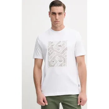 Bavlněné tričko BOSS 50538438 bílá 00X, vel. M