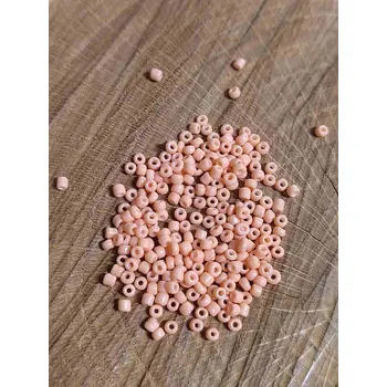 Korálek Rokajl 12/0 - 2 mm neprůhledný 50 g barva lososová tmavá