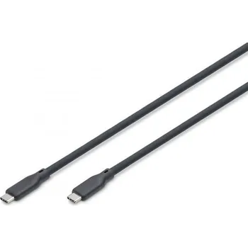 Datový kabel Silikonový USB-C na USB-C připojovací kabel, USB 4 Gen2 20G 8K60Hz 240W, 2 m, černý