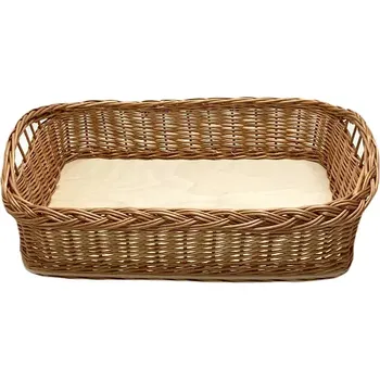 Proutěný podnos obdélník (s copem, otvory pro uchopení)
