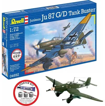 Plastikový model Starter Kit letadlo 74692 - Junkers Ju87 G/D Tank Buster (1:72)