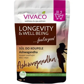 Koupelová sůl Vivaco Sůl do koupele LONGEVITY A WELL BEING 1000 g