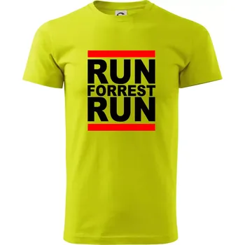 Pánské tričko Run Forrest Run - Klasické pánské triko vyšší gramáže - XL ( Limetková )