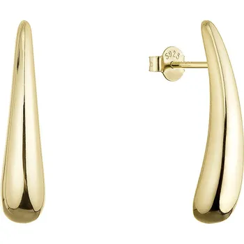 Náušnice Pozlacené stříbrné náušnice dlouhé kapky 61118