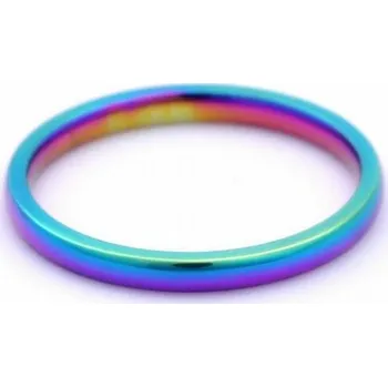 Prsten Prosperk Tenký prsten z minerálu - Barevný onyx Velikost prstenů: 10 (EU: 62-64)