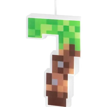 Dortová svíčka Party Pal - Svíčka Minecraft - Číslo: 7