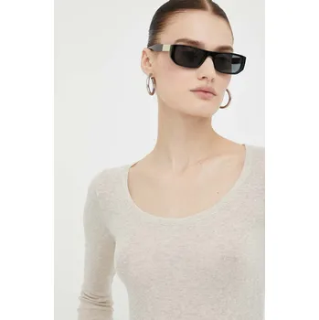 Pánské tričko Bavlněné tričko s dlouhým rukávem American Vintage T-SHIRT ML COL ROND MAS04 béžová 01X, vel. M