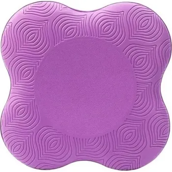 Barevná podložka na kolena na jógu 20x20 cm s protiskluzovou ochranou a měkkým polstrováním na cvičení i rehabilitaci fialová