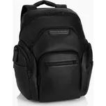 PORSCHE DESIGN Roadster Leather Backpack L Batoh kožený do města s přihrádkou na notebook 15.5" s organizérem a kapsami na zip černý (Velký batoh z telecí kůže s přihrádkou na notebook o velikosti 15,5". Velmi pohodlný batoh s organizérem a upínáním na)