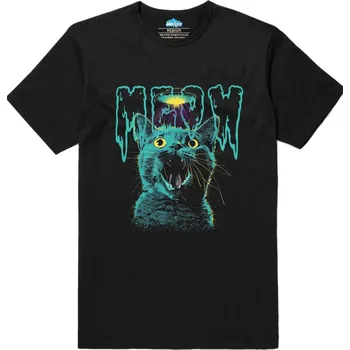 Pánské tričko Pánské tričko Mimozemská Kočka Meow (Velikost: 4XL, Barva: Černá)